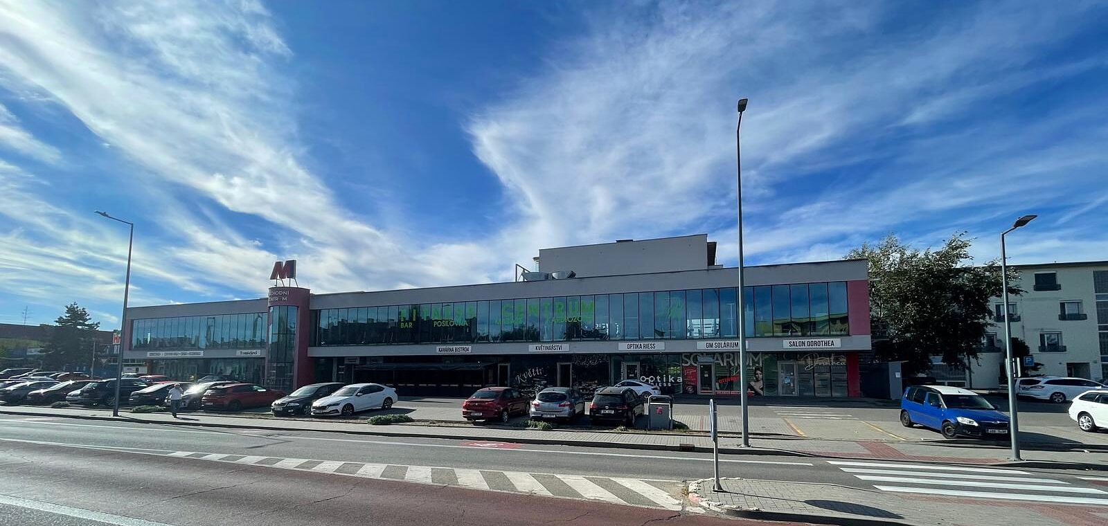 Pohled na M1 Centrum z Lidické ulice
